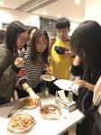 Students took the opportunity to try the festive foods of Thanksgiving.
